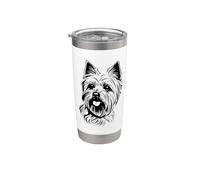 Yorkshire Terrier Silhouette Stainless Steel Insulated Tumbler