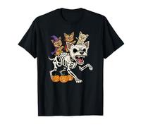 Yorkshire Terrier Skeleton Mummy Witch Halloween Mens Womens T-Shirt
