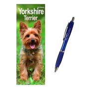 Yorkshire Terrier Slim Calendar 2026 + EXCLUSIVE LIMITED EDITION PEN