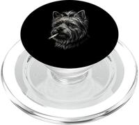 Yorkshire Terrier Smoking Cigarette Vintage Yorkie Joke Meme PopSockets PopGrip for MagSafe