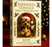 Yorkshire Terrier Sweet Wonderland 2025 Advent Calendar, 24 Days of Festive Yorkie Surprises, Cute Acrylic Dog Ornaments, Christmas Countdown Décor & Gift for Dog Lovers, Holiday Collectible