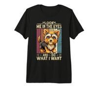 Yorkshire Terrier Teacup Do What I Want Retro Teacup Yorkie Premium T-Shirt