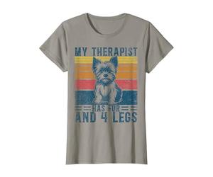 Yorkshire Terrier Teacup My Therapist Has Fur Teacup Yorkie T-Shirt