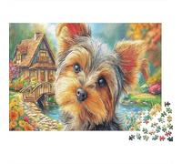 Yorkshire Terrier Thick Paper Yorkshire Terrier Close-up by Cottage Jigsaw Puzzle Bundle for Seniors Brain Training Secret Santa Gift 38x26cm/1000pcs