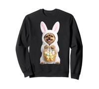 Yorkshire Terrier Wearing Easter Bunny Funny Costume Sweatshirt
