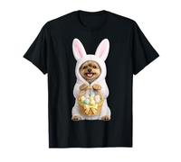 Yorkshire Terrier Wearing Easter Bunny Funny Costume T-Shirt