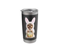 Yorkshire Terrier Wearing Easter Bunny Funny Cute Costume Stainless Steel Insulated Tumbler