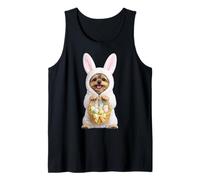 Yorkshire Terrier Wearing Easter Bunny Funny Cute Costume Tank Top