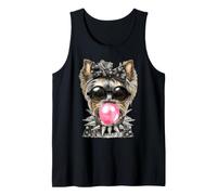 Yorkshire Terrier with Sunglasses Punk Yorkie Dog Bubblegum Tank Top