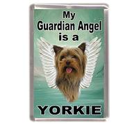 Yorkshire Terrier/Yorkie Dog Fridge Magnet "My Guardian Angel is a Yorkie"