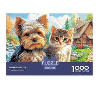 Yorkshire TerrierDynamic 1000-Piece Jigsaw Puzzles for Adults A Treasury of Challenging Puzzle Games for Women And Men - An Excellent Shared Hobby for Adults And Kids Age 12 Years And Up 52x38cm/1000