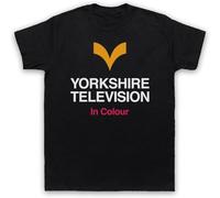 Yorkshire TV in Colour Retro Television Logo Mens T-Shirt Black