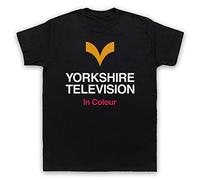 Yorkshire TV in Colour Retro Television Logo Mens T-Shirt, Black, Small
