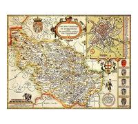 Yorkshire West Riding Historical Map 400 Piece Jigsaw Puzzle