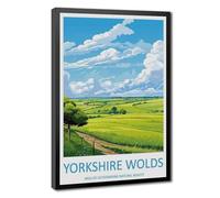 Yorkshire Wolds Travel Art Yorkshire Wolds Gift (2) Canvas Poster Wall Art Decor Print Picture Paintings for Living Room Bedroom Decoration 20" L X 30" W