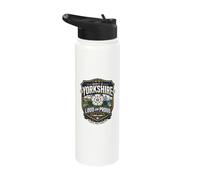 Yorkshire Yorkshireman Lass Man England UK Born Bred Stainless Steel Insulated Water Bottle