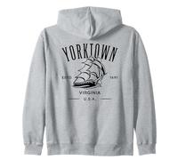 Yorktown Virginia Old Tall Sailing Ship Design Zip Hoodie