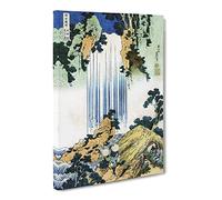 Yoro Waterfall In Mino Province By Katsushika Hokusai Asian Japanese Canvas Wall Art Print Ready to Hang, Framed Picture for Living Room Bedroom Home Office Décor, 20x14 Inch (50x35 cm)