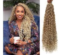 YOROSTAR Goddess Faux Locs Crochet Hair Extensions 8 Packs Long Crochet Hair with Curly Tips Goddess Locs Crochet Hair for Black Women E