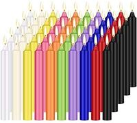 YOROXRG 100 pcs Unscented Assorted Colors Mini Taper Candle | 4" Tall x 1/2" Diameter | Great for Casting Chimes, Rituals, Spells