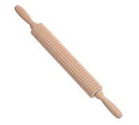 YORSEEK Deep Notched Rolling Pin Wooden Crispbread knobbly fluted rolling pin for Home Professional Use Wood Swedish Thin Bread Grooved Rolling Pin Prepare Delicious Soft Flatbreads and Crackers