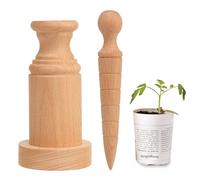 YORSEEK Newspaper Plant Pot Maker Wood Plant Seed Dibber Set Wooden DIY Newspaper Paper Pot Maker for Grow Your Own Seedlings Gardening Seedling Starter Pots Making Tool Paper Pot Press