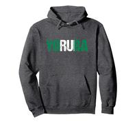 Yoruba Nigeria Pullover Hoodie, Adult Unisex, Dark Heather Grey, XX-Large