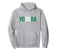 Yoruba Nigeria Pullover Hoodie, Adult Unisex, Heather Grey, Large