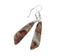 YOSADIER 1 Pair Boho Earrings for Women Lightweight Stone Bead Dangle Drop Earrings Retro Geometric Unique Party Costume Jewelry Resistant to Fading