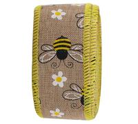 YOSADIER 1 Roll Bee Wrapping Ribbon with Smooth Surface Webbing Material, Can Be Cut to Length, for Holiday Decorations and Craft Projects