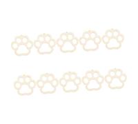 YOSADIER 10 Sets Dog Paw Shape Wooden Slices DIY Crafts Supply Lightweight Unfinished Wood Cutouts for Painting Art Party Decorations Ornaments