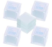 YOSADIER 100 Pieces 18x18mm Pre-cleaned Glass Microscope Slides and Cover Slips Set for Specimen Preparation Laboratory Use and Student Microscopy