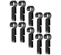 YOSADIER 100Pcs Black Plastic Hard Hat Headlamp Clips for Helmet Light Mount, Quick-Install Headlight Holder Accessories for Miners and Industrial Safety Use