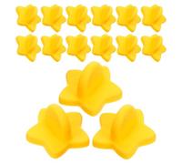 YOSADIER 100pcs Locking Pin Keeper Clasp Plastic Pin Backs Creative Yellow Wear Resistant Easy to Carry for DIY Making Enthusiasts Anniversary and Clothing Decoration