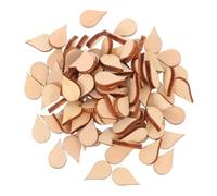 YOSADIER 100pcs Natural Water Drop Shape Wood Eco Friendly DIY Craft Chips for Handmade Embellishments Scrapbooking and Decorative Projects
