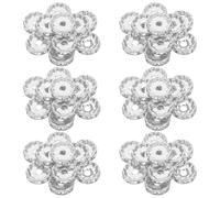 YOSADIER 100pcs Silver Rhinestone Focal Beads 12mm Big Hole Spacer Beads Sparkling Touch Preserving Shape for Pen Crafting and Bracelets