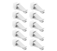 YOSADIER 10pcs Car Air Conditioner Clips White Plastic Metal Vent Clips with Square Head for Easy Attachment and Refreshing Driving Environment Suitable for Offices and Homes