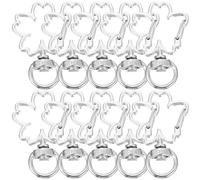 YOSADIER 10pcs DIY Key Chain Buckles Spring Universal Clasps Spring Snap Keychain Clip Silver Metal Snap Closing Accessory Securely Closes for Luggage Straps