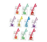 YOSADIER 10Pcs Fruit Tea Pendant Charms for DIY Jewelry Necklace Bracelet Key Chain Bag Decoration Mini Fruit Drink Cup Accessories for Craft Projects