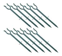 YOSADIER 10pcs Garden Water Pipe Holder Brackets Green Plastic, Ergonomic Yard Watering Pipe Holder Preventing Tubes from Dragging, 19x3.5x2.5cm, for Lawn and Backyard Organisation