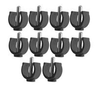 YOSADIER 10pcs Universal Walker Clips C-Shape Buckle Clamp for 22mm Tube Crutches Walking Stick Holder Black 28mm Pin Length Mobility Aid Replacement Parts