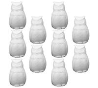 YOSADIER 10pcs White Foam Owl Models for DIY Painting and Craft Activities, Stress Relief, Pin-able Little Animal Figures Miniature for Creative Projects