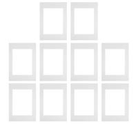 YOSADIER 10pcs White Matting Cardboard and Square Openings for A4 Photo Frames Picture Frame Mat Paper for Art Prints and Photographs Border Mounting Card