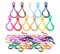 YOSADIER 120pcs Plastic Keychain Clips Colorful Lobster Clasp Keychain Little Lobster Clips Hard Plastic Material Vibrant Multi Color DIY Creativity for Group Activities Hanging Ornaments