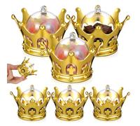 YOSADIER 12pcs Crown Plastic Candy Boxes Treat Containers Box for Crown Birthday Party Candy Boxes Wedding Shower Shape Party Favor Centerpieces Themed Decorations Supplies