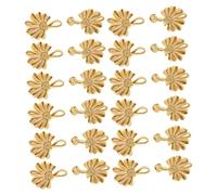 YOSADIER 12Pcs Hand Made Chinese Clothing Buttons Durable Closure Fasteners for Cheongsam Hanfu Traditional Style Sewing Accessories Gold Tone