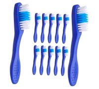 YOSADIER 12pcs Institutional Toothbrushes with Soft Bristles Safety Handle for Secure Use Compact Design for Prison and Security Settings Finger Toothbrushes for Cleaning