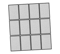 YOSADIER 12Pcs Miniature Fence Black Protective Model for Educational Play Quick Assembly for Prisons Installations and War Reenactments