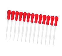 YOSADIER 13pcs Glass Pipette Droppers Suction Bulb 12cm Graduated Eye Dropper for Liquid Transfer for School Experiments and Essential Oils