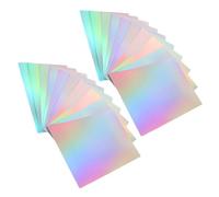 YOSADIER 20 Sheets Holographic Cardstock Paper for Card Making and Scrapbooking, Soft Light Reflection, Easy to Cut Metallic Rainbow Foil Paper for DIY Crafting Projects